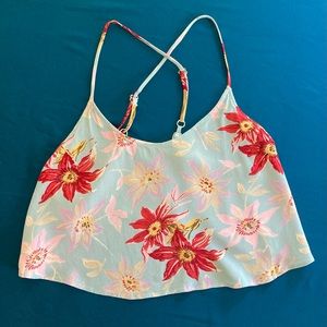 Reformation Backless Silk Crop Top, Size Small